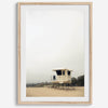 Fine art photograph of a lifeguard stand on the California coast, perfect for modern neutral decor.