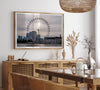 London Eye photography wall art featuring London skyline and sunset light