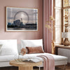 London Eye photography wall art featuring London skyline and sunset light