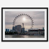 London Eye photography wall art featuring London skyline and sunset light