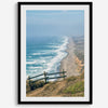 A fine art print of 10-mile beach in Point Reyes, California. In this beach wall art, you can see the long beach stretches as far as the eyes can see and the waves crashing against the beach.
