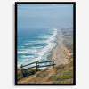 A fine art print of 10-mile beach in Point Reyes, California. In this beach wall art, you can see the long beach stretches as far as the eyes can see and the waves crashing against the beach.