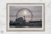 London Eye photography wall art featuring London skyline and sunset light