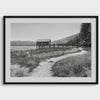 Rustic Boathouse Lake Tahoe Print - Western Vintage Style Fine Art Photography, Lake Tahoe Black and White Wall Art for Home Decor