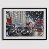 Christmas in London Print  - London Night Wall Art, Fine Art City Street Photography, Large Modern London Poster for Home or Office Decor