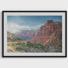 Zion National Park Towering Mountain Photography Print, Framed or Unframed Utah Wall Art, Southwest Zion Nature Fine Art Poster Home Decor