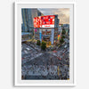  Elegant urban wall art of Shibuya Crossing in Tokyo with vibrant street life and architecture.