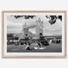 Tower Bridge wall art print, fine art black and white cityscape photography.