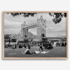 Tower Bridge wall art print, fine art black and white cityscape photography.