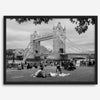 Tower Bridge wall art print, fine art black and white cityscape photography.