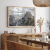 A fine art framed or unframed print showcasing the stunning half-dome mountain in Yosemite national park. The picture was shot an edited as an HDR photograph adding more depth to this beautiful mountain wall art.