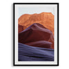 A set of 3 wall art framed or unframed prints of antelope canyon. Each print in this gallery wall set shows a different scene from the stunning canyon with its unique colors and textures.
