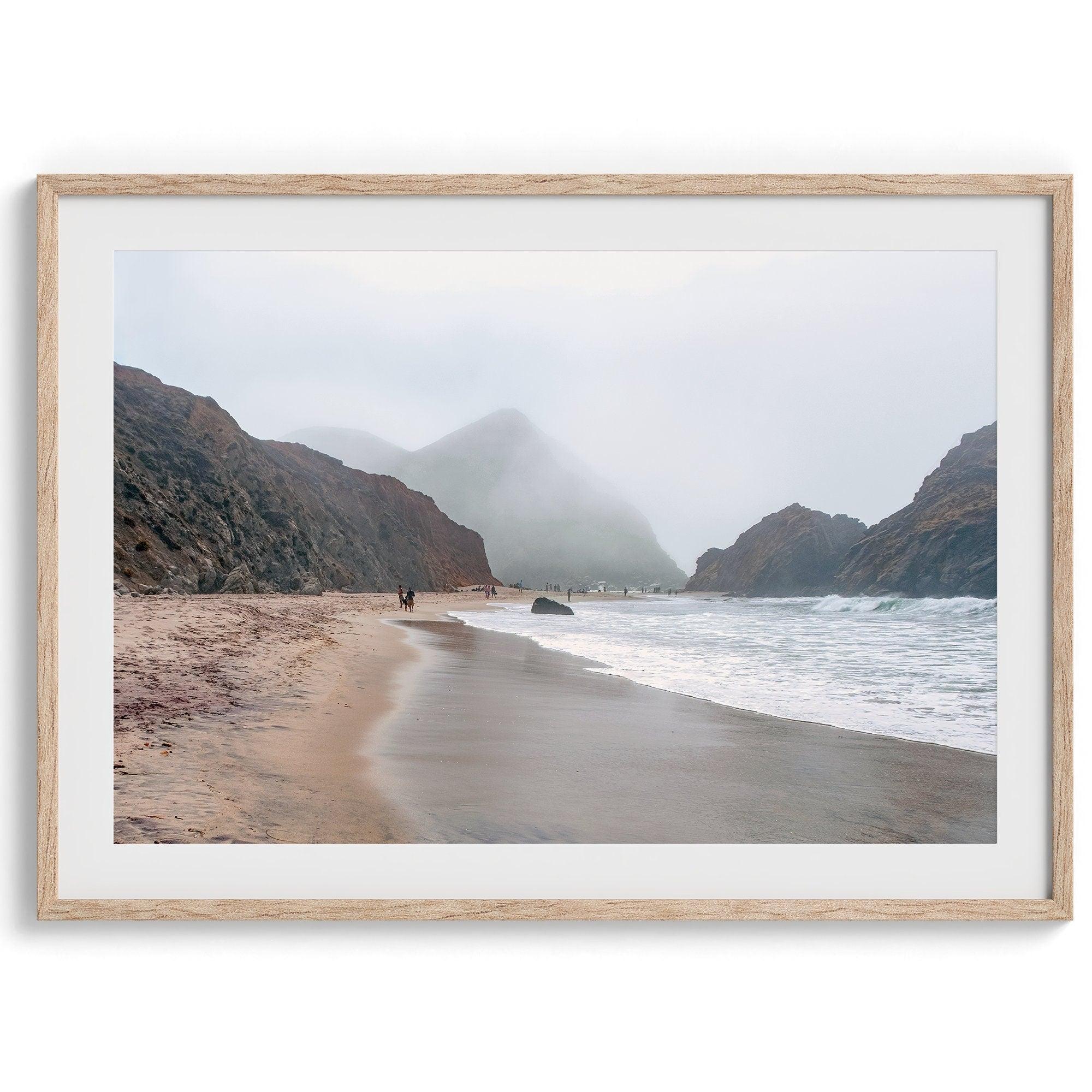 A stunning fine art unframed or framed print of a foggy Pfeiffer beach in Big Sur, California.