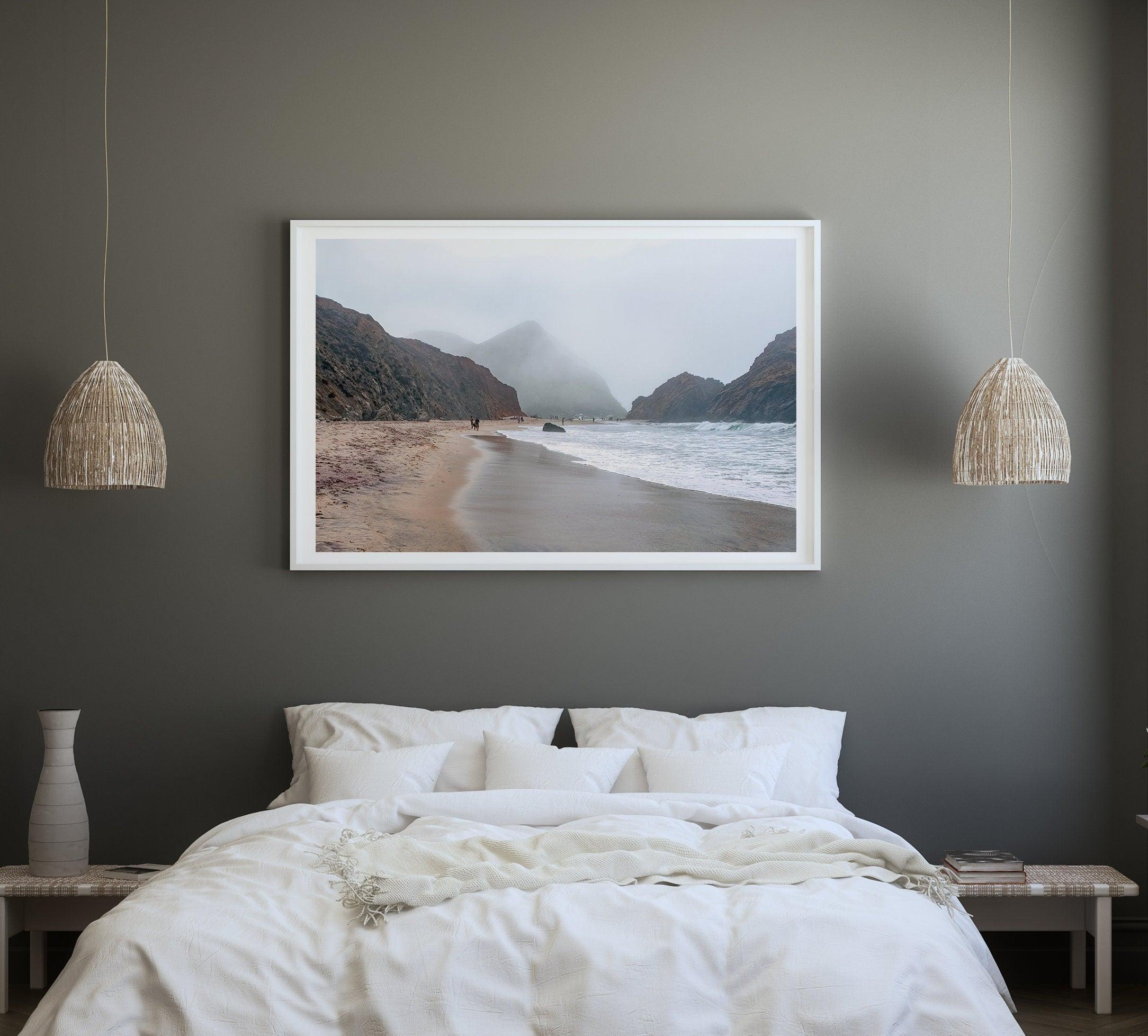 A stunning fine art unframed or framed print of a foggy Pfeiffer beach in Big Sur, California.