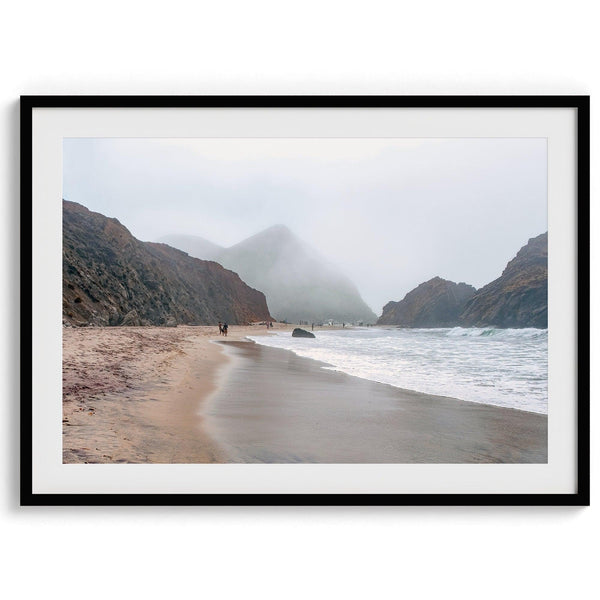 A stunning fine art unframed or framed print of a foggy Pfeiffer beach in Big Sur, California.
