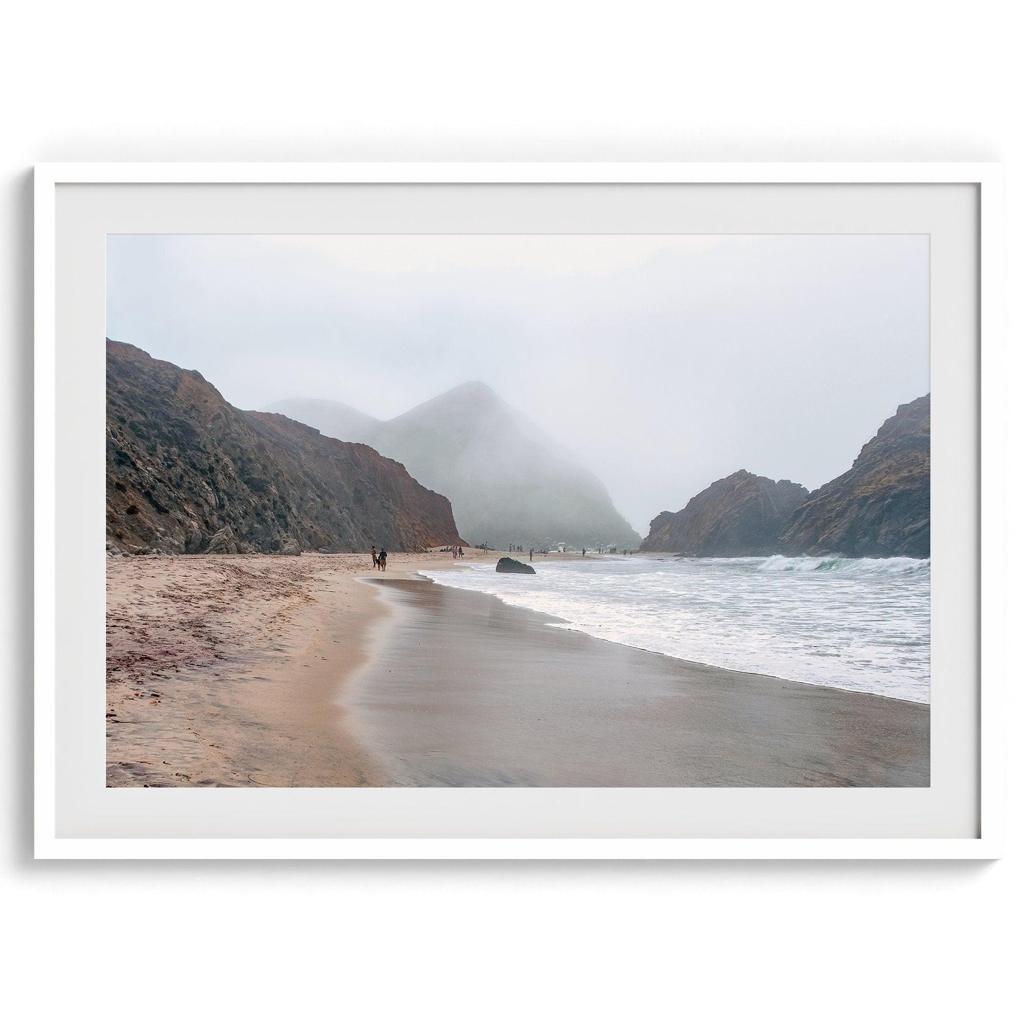 A stunning fine art unframed or framed print of a foggy Pfeiffer beach in Big Sur, California.