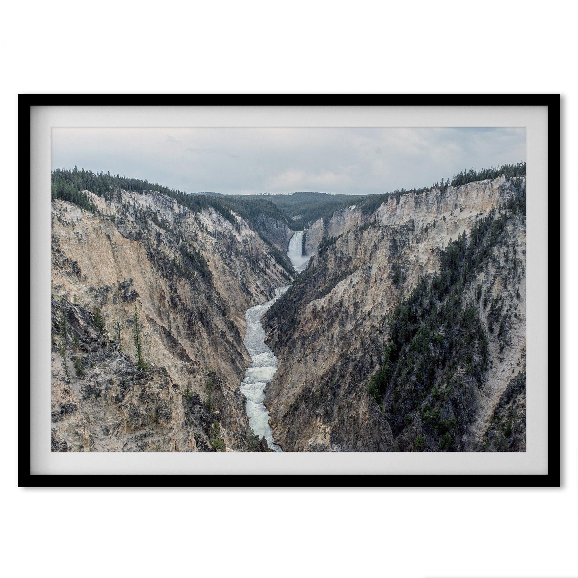 A stunning framed or unframed fine art print of the breathtaking waterfall in the "Grand Canyon of The Yellowstone". This Yellowstone National Park poster will take your breath away.