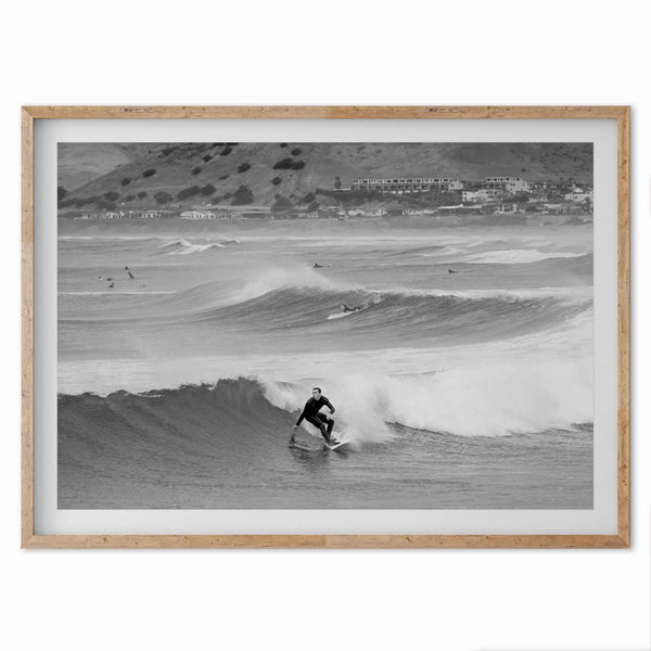 California Surfers Fine Art Print - Coastal Black and White Surfing Wall Art, Framed or Unframed Surf Photography Poster for Home Decor