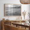 Fine Art Ocean Surf Black and White Print - California Surfing Wall Art, Framed Modern Beach Photography Poster for Home Decor