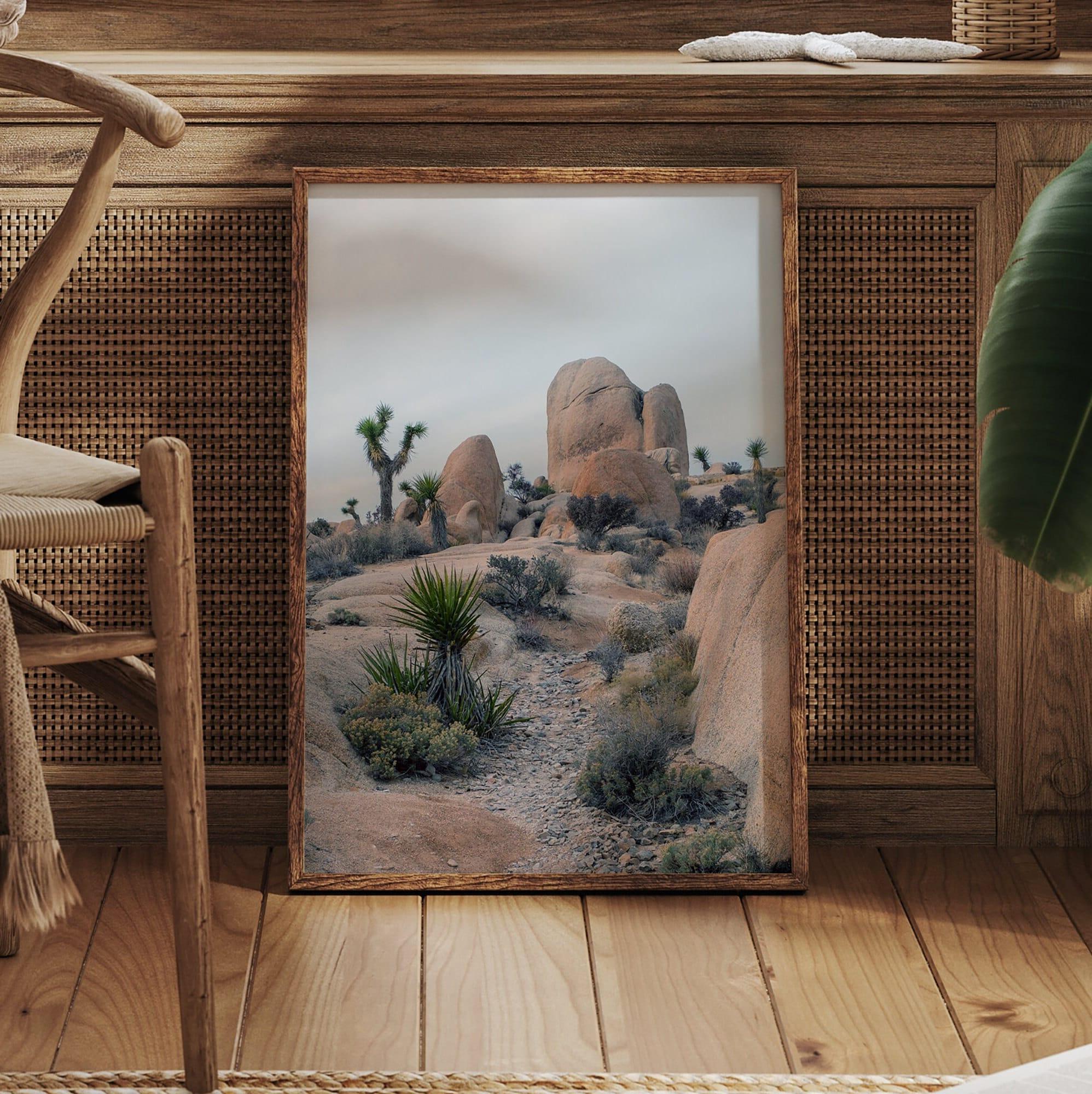 Fine Art California Desert Print - Extra Large Desert Photography Wall Art, Framed Joshua Tree National Park Poster for Wall Decor