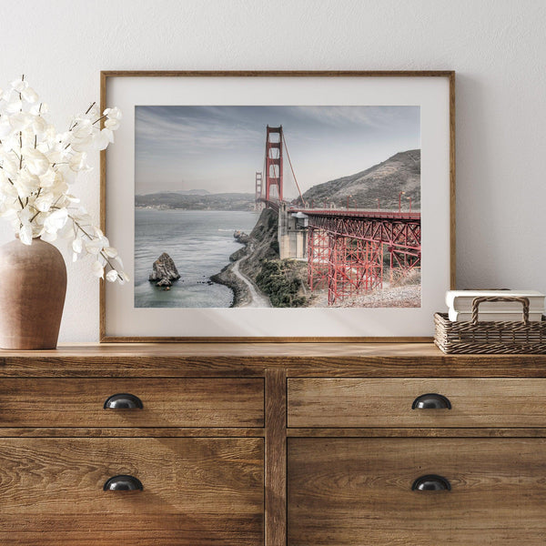a fine art HDR Golden Gate Bridge. Bring this colorful unique San Francisco wall art into your home or office.