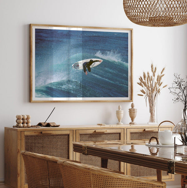 Fine Art Extreme Surf Print, Coastal Surfing Wall Art, Framed Beach Photography Poster, Beach House Art Print, Ocean Lifestyle Home Decor